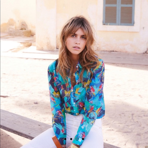 Sezane Tops - Sezane + G Kero Parrot Jungle Print shirt. 38
